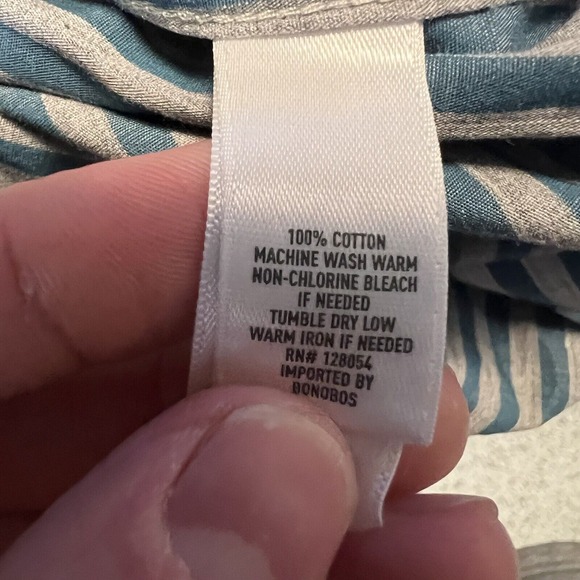 Bonobos Mens Button Down Shirt Size XXL Gray Striped Slim Fit Long Sleeve Cotton - Picture 5 of 5